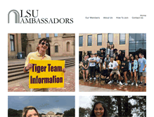 Tablet Screenshot of lsuambassadors.com